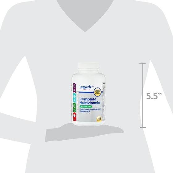 Equate Complete Multivitamin Tablets for Adults Aged 50+ 220 Count