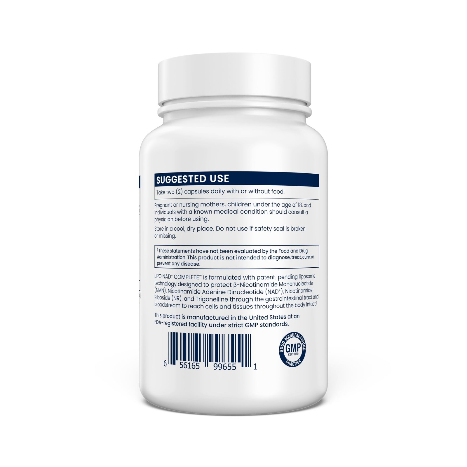 Renue By Science NAD+ Complete | 120 Liposomal 120 Count (Pack of 1), White