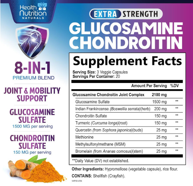 Joint Support Supplement with Turmeric and Boswellia –For Cartilage and Mobility