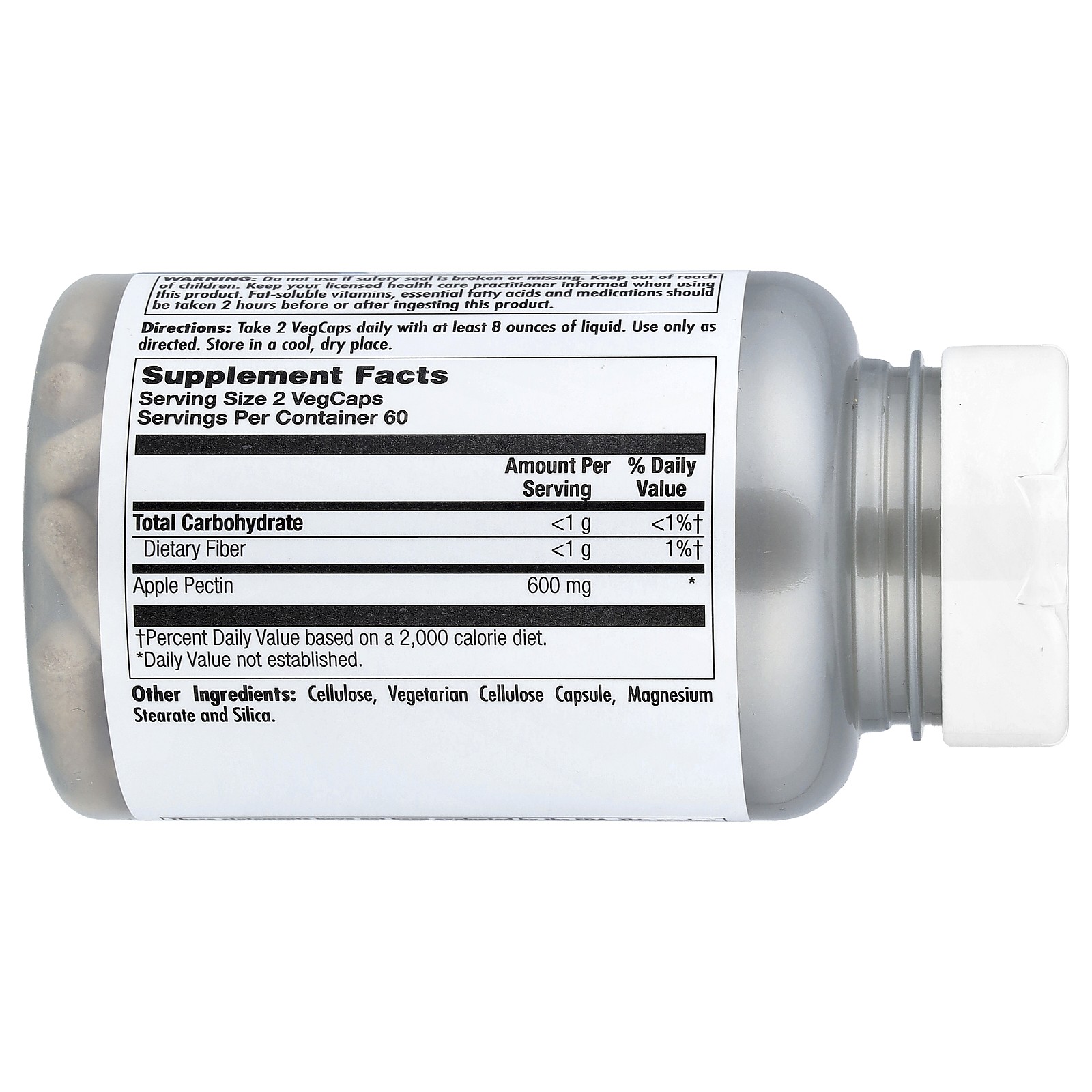 Apple Pectin, 600 mg, 120 VegCaps