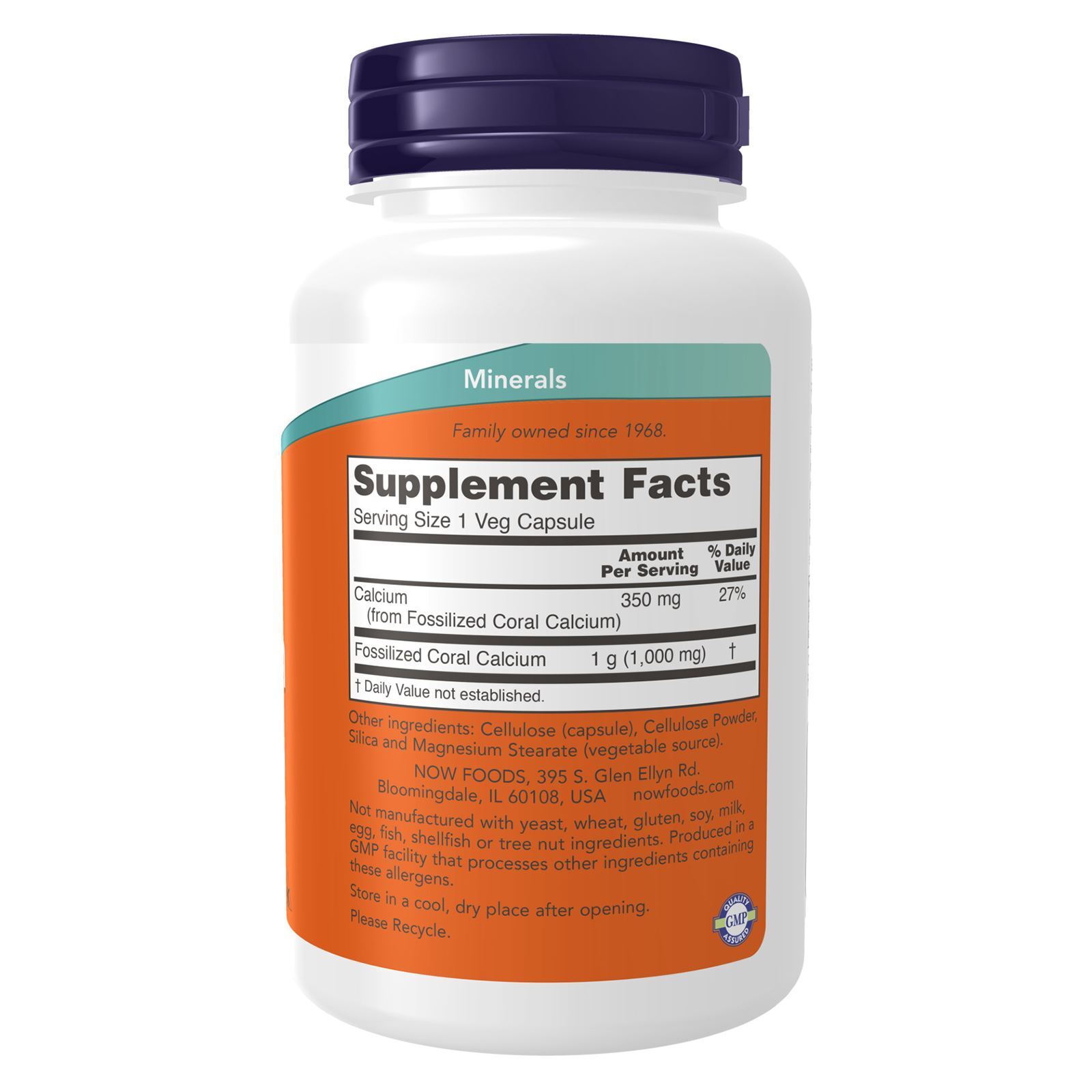 NOW FOODS Coral Calcium 1000 mg 100 Veg Capsules
