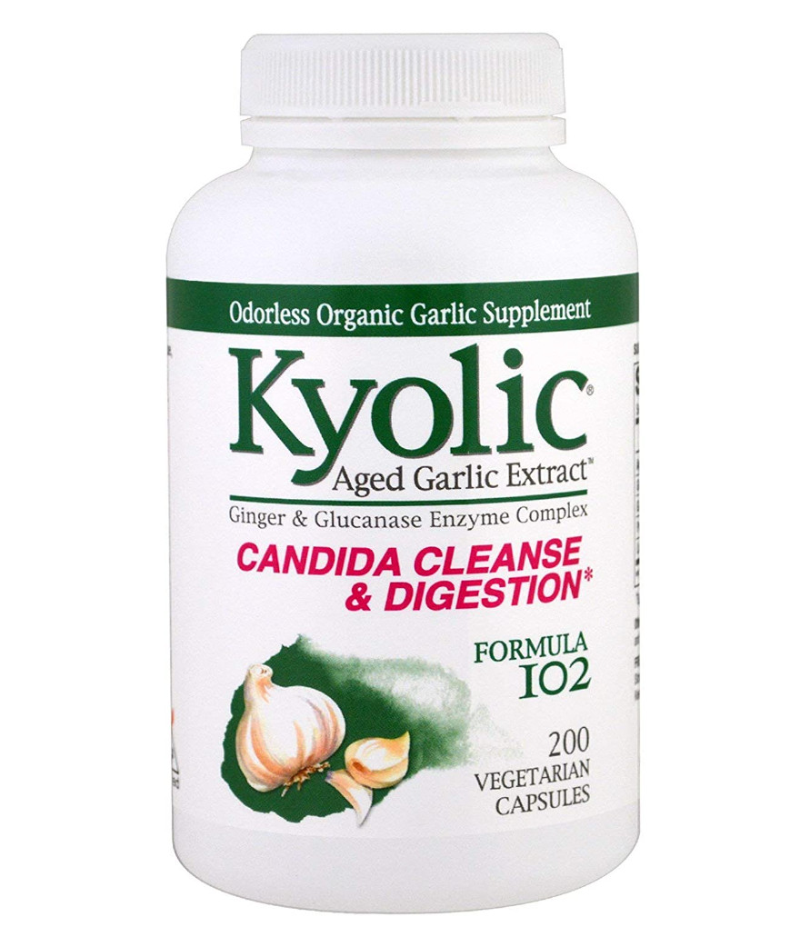 Kyolic Candida Cleanse & Digestion Formula 102 (200 vegetarian capsules)