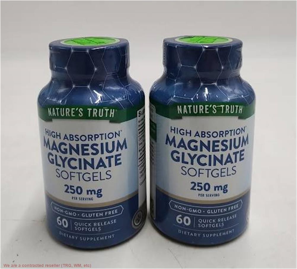 Nature’s Truth Magnesium Glycinate Softgels | 250mg | 60 Pills EXP 07/2028