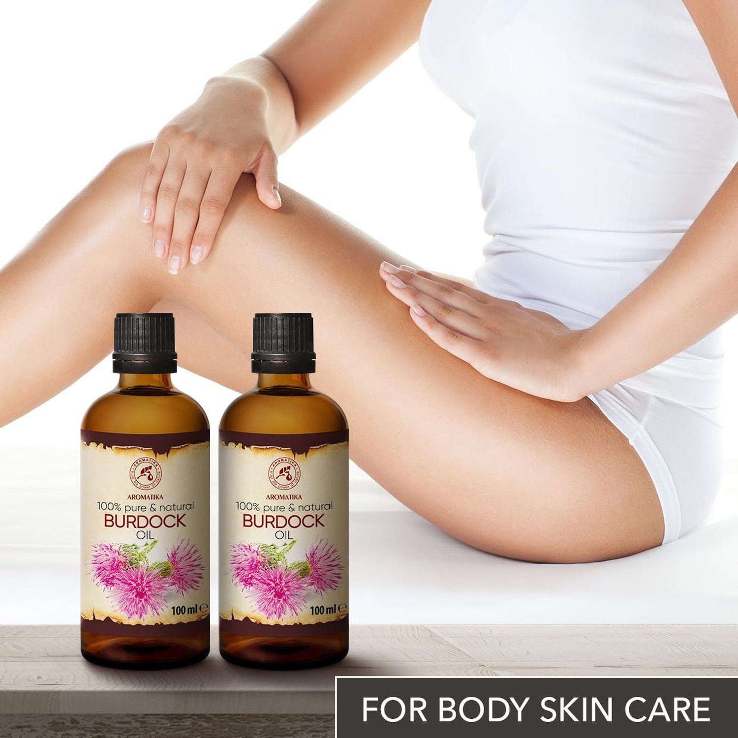 AROMATIKA Burdock Root Oil set 2 x 3.4 Fl Oz – 6.8 Fl Oz – 100% Pure & Natura…