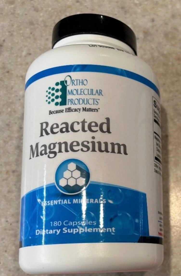 pack of 3 Orthomolecular Reacted Magnesium 180ct – New