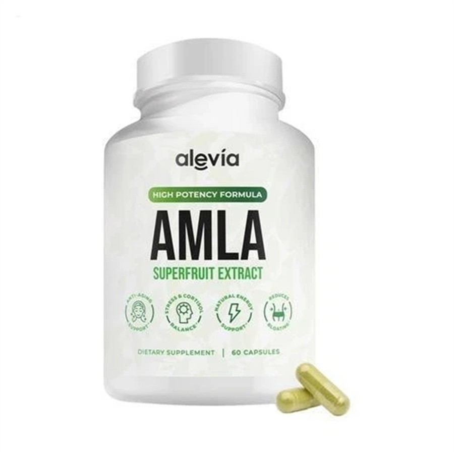 3X Alevia Organic Amla Capsules 1000mg Indian Gooseberry Antioxidant Supple 60c