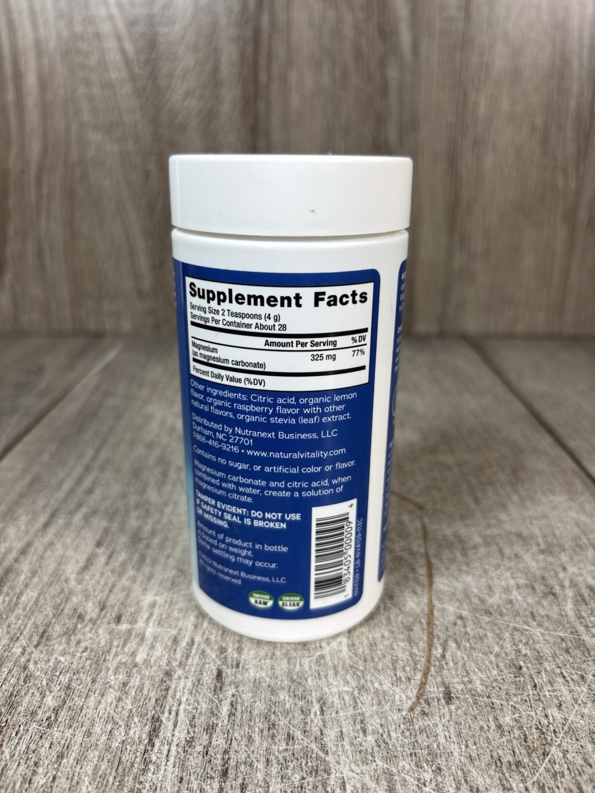 Natural Vitality Calm Magnesium Raspberry-Lemon Drink Mix 4 OZ 12/2027