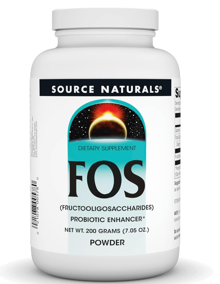 Source Naturals FOS Powder 200g Fructooligosaccharides Prebiotic Fiber Exp 07/28