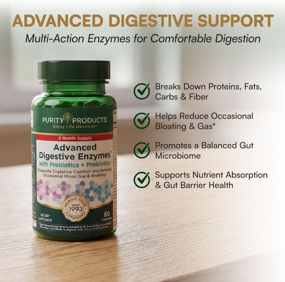 Advanced Digestive Enzymes with Probiotics & Prebiotics – Digestive Health Suppl
