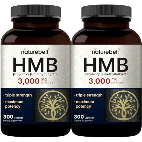 HMB 3000mg 3X Triple Strength Lean Muscle Mass & Recovery Support 600 Capsules