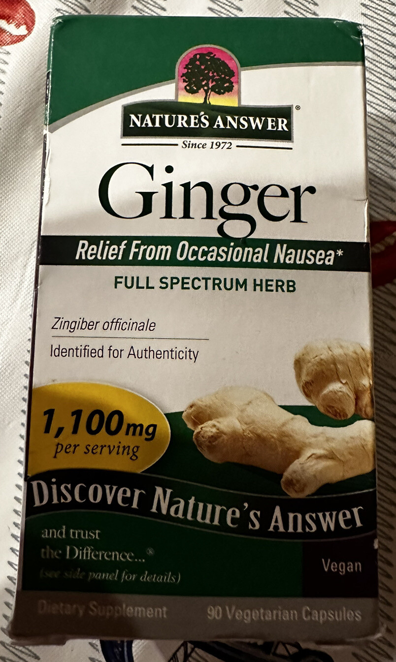 Nature’s Answer Ginger 1100 mg 90 Vegetarian Capsules. Exp 06/2024 NEW!