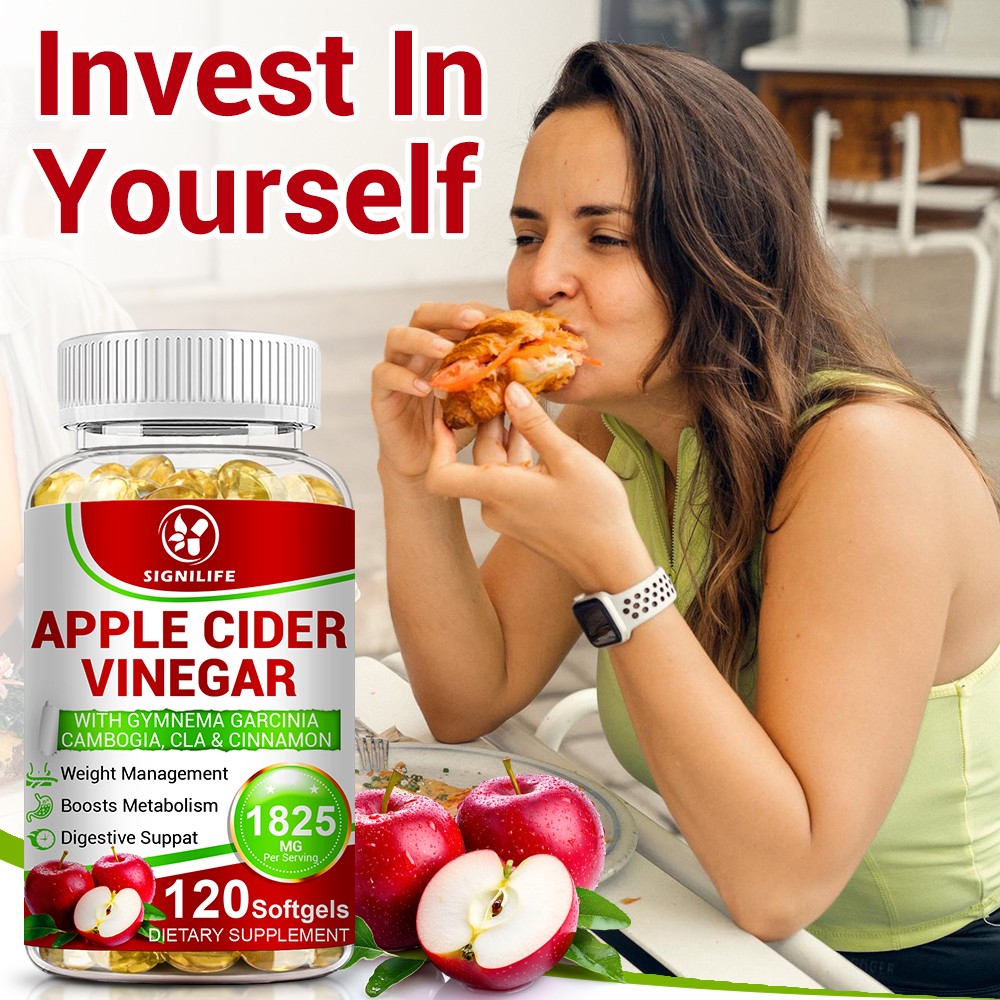 Weight Loss Apple Cider Vinegar w Garcinia Pills ACV & CLA Fat Burner 120 Ct