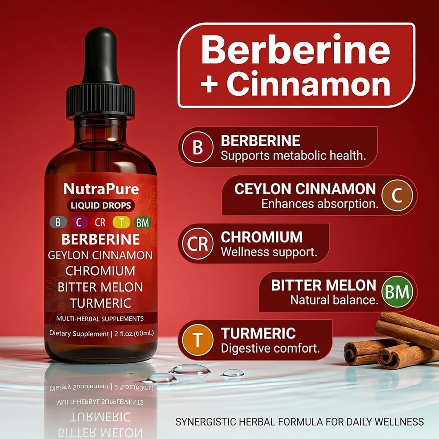 Gotas de Berberina Halpilt Nutrapure, Líquido Puro 2 fl oz (Paquete de 1)