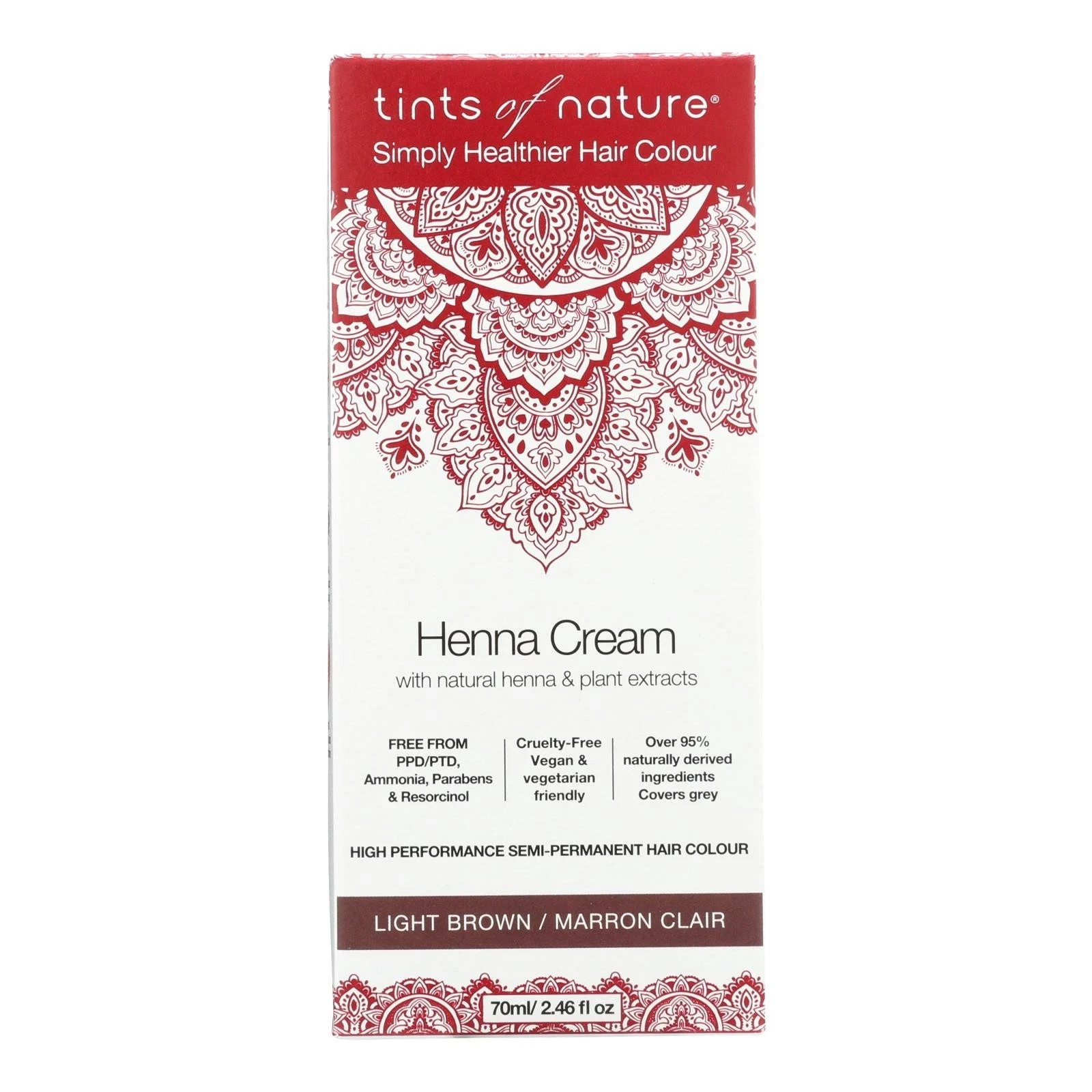 Tints of Nature Henna Cream Light Brown 2.7 oz Liquid