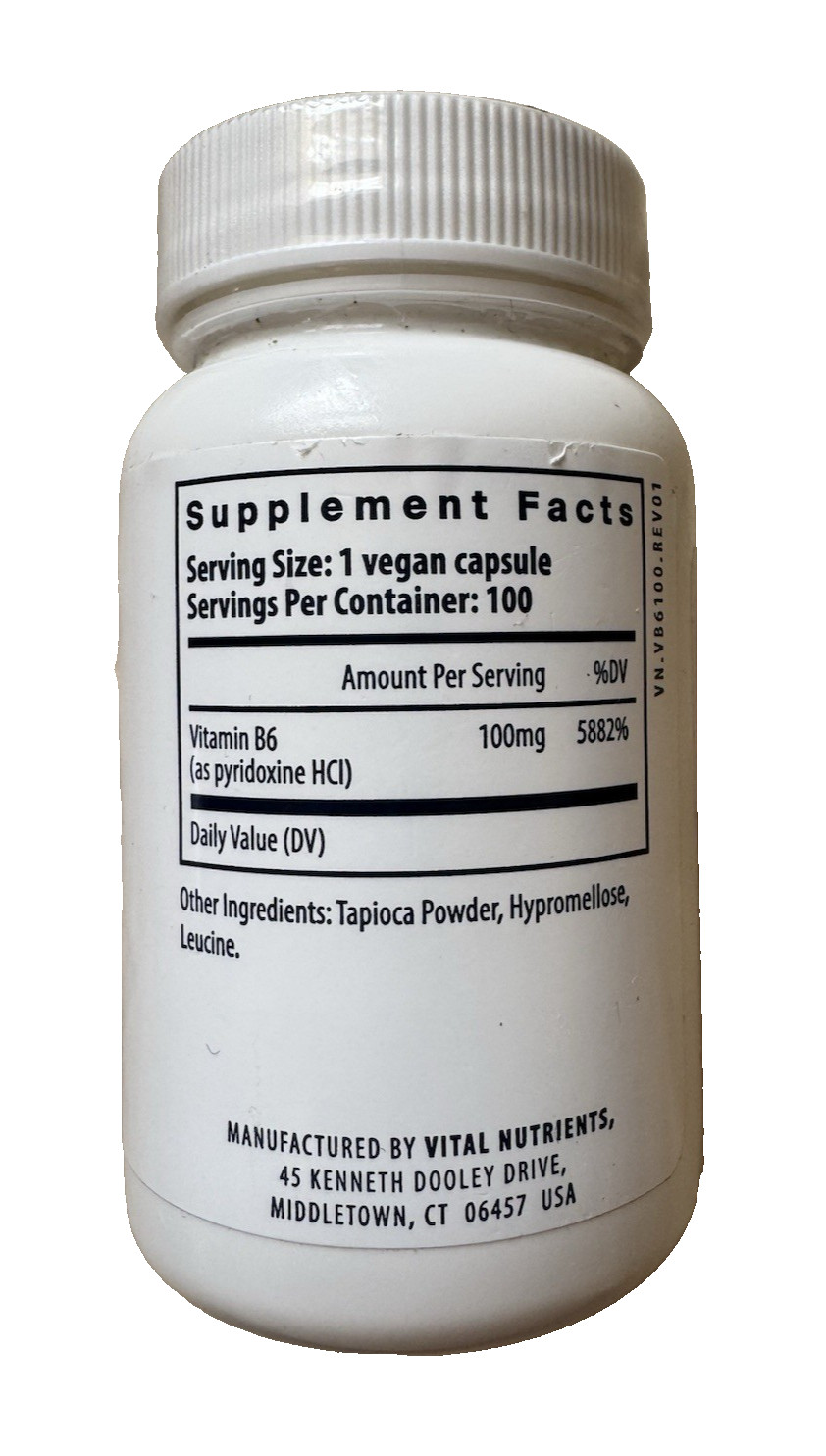 Two Vital Nutrients 100mg Vitamin B6 Capsules (2×100 Count) – Ex: 11/26