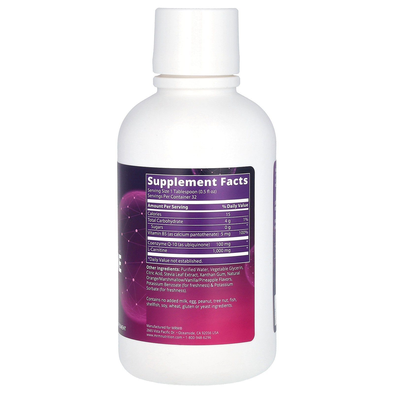 CoQ-10 L-Carnitine Liquid, Orange-Vanilla, 16 fl oz (480 ml)