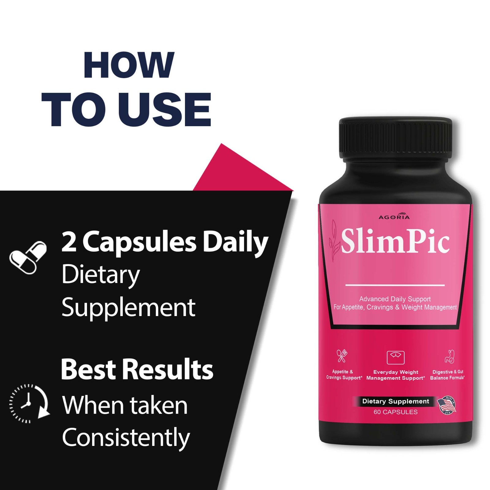 (6 Pack) Slimpic Advanced Energy & Fitness Formula VItamin Slim Pic Capsules