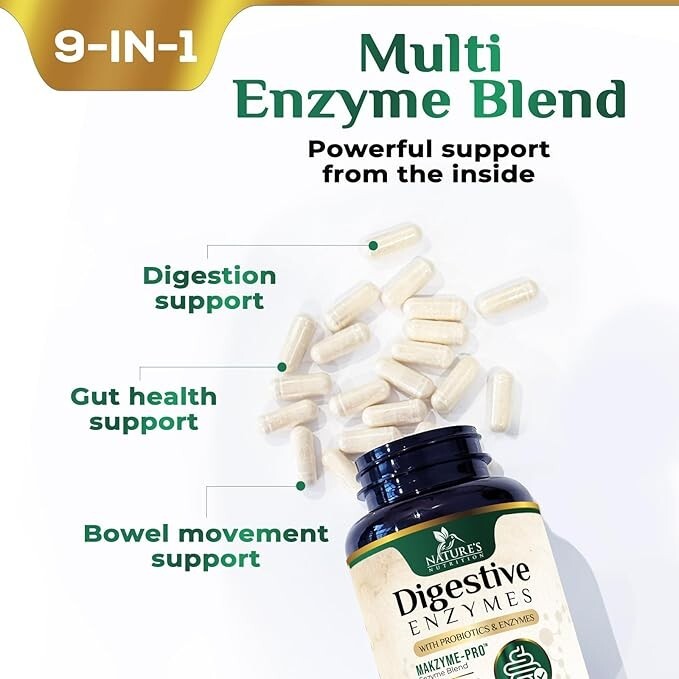 Probiotic Digestive Multi Enzymes, Probiotics for Digestive Health Support