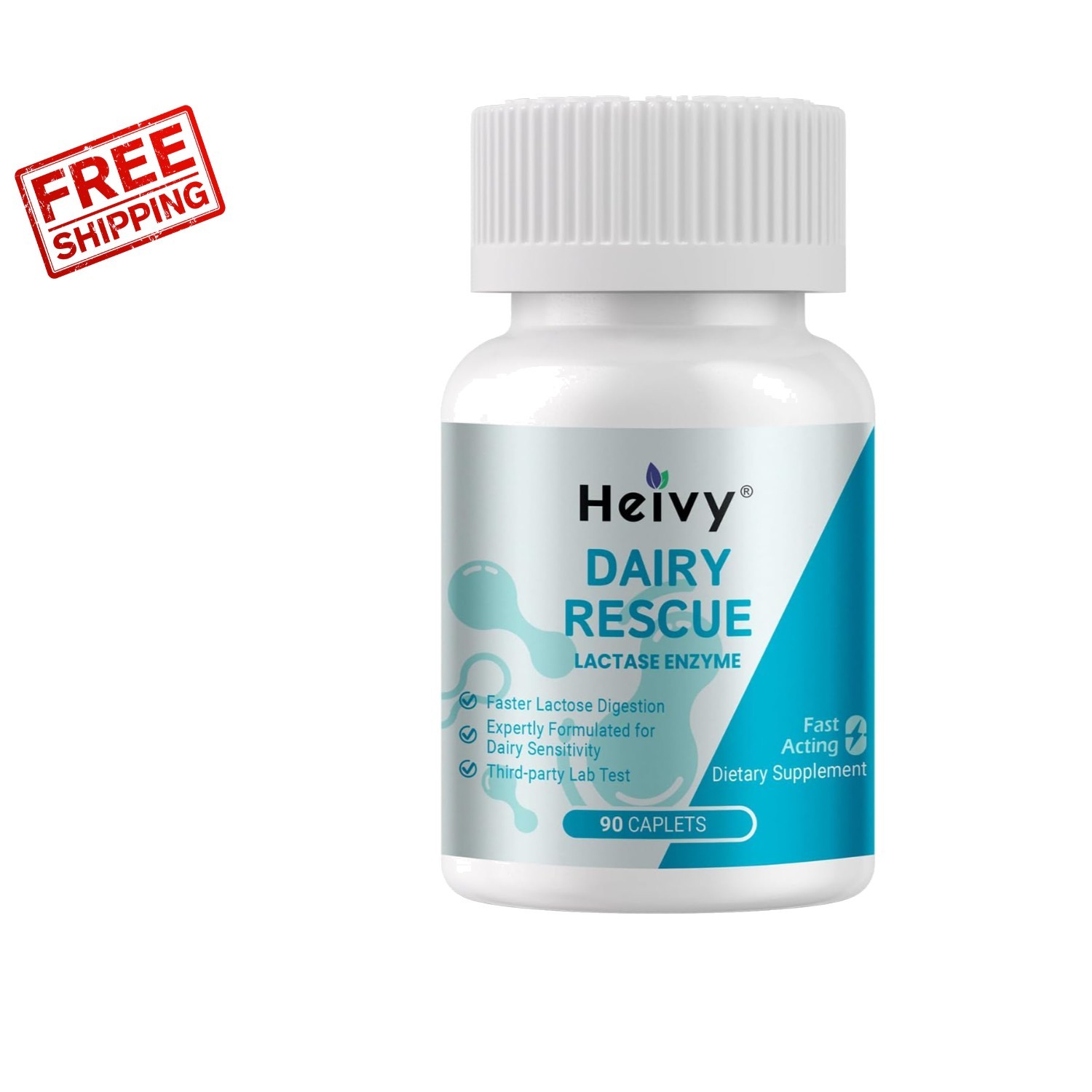 Pure Lactase Enzyme 9 – Fast Acting Dairy Relief Pills, 90 Count Unflavored