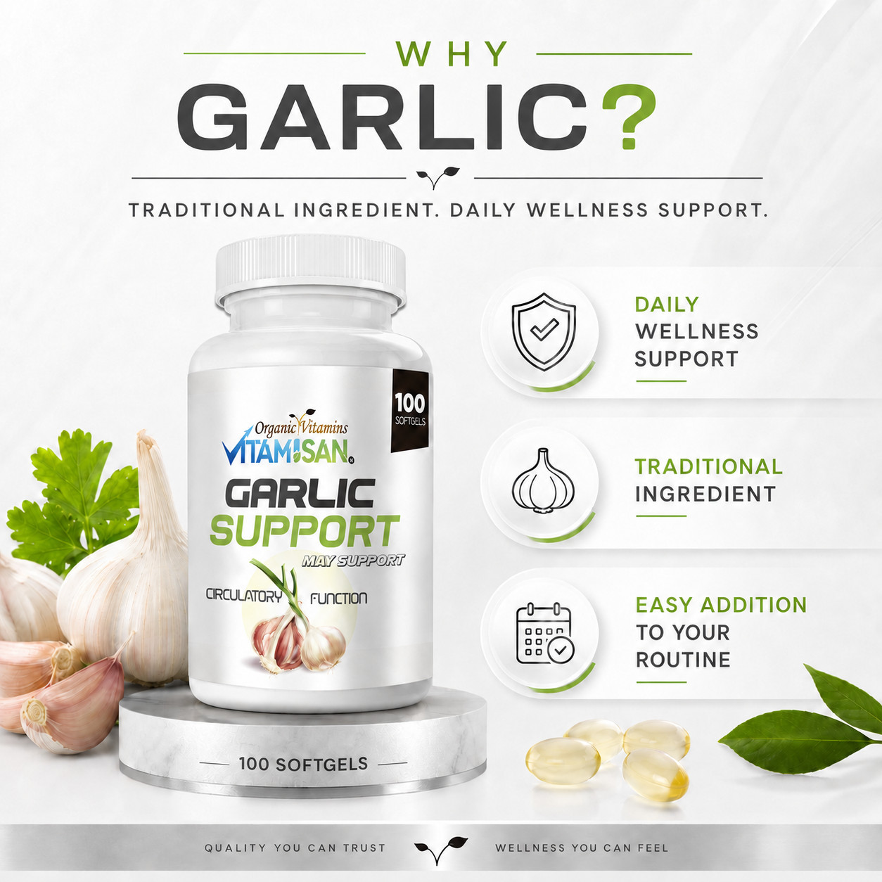 2 Garlic Fresh Extract 5000 mg Cholesterol Health supp 200 Antioxidant Pills gel
