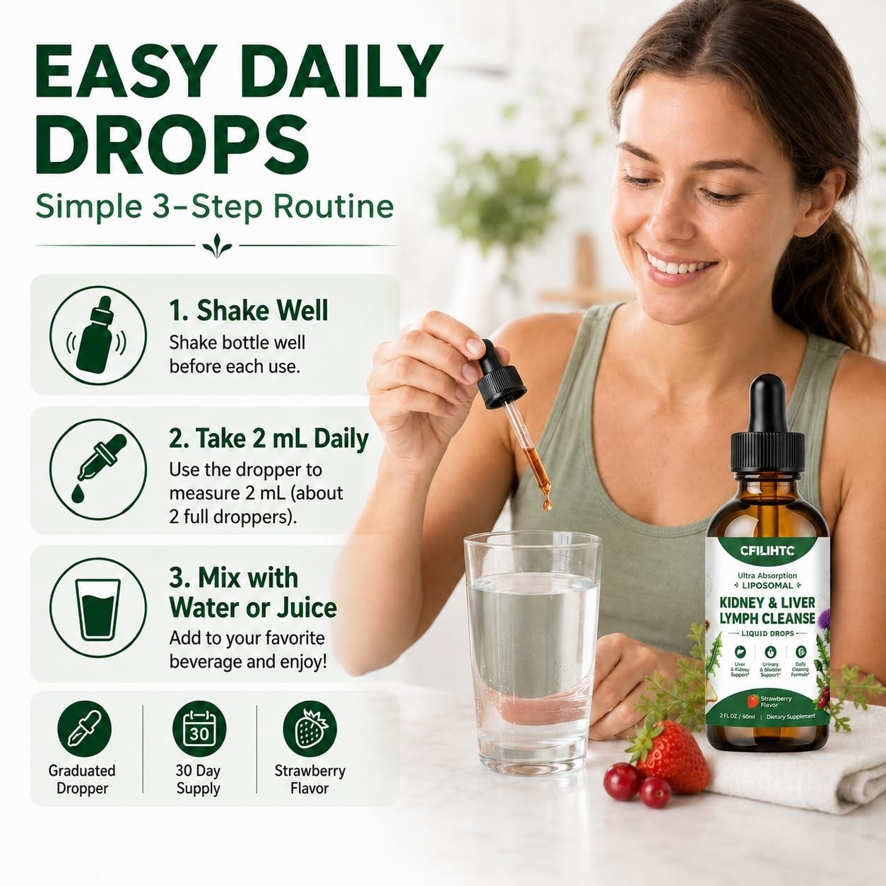 Detox Kidney & Liver Cleanse Drops – Liposomal Support with Glutathione, NAC, Cr