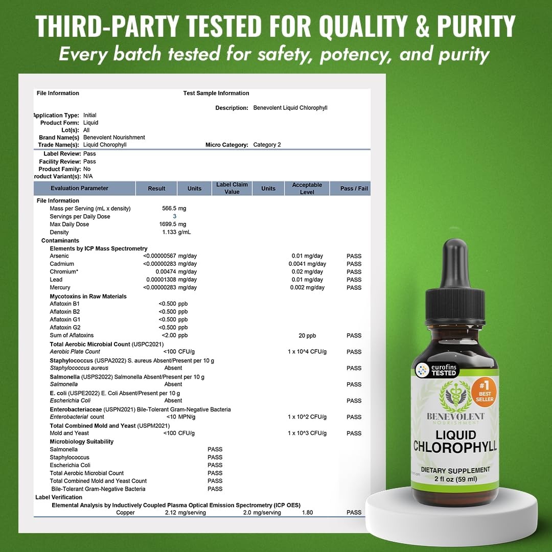 Chlorophyll Supplement Natural Antioxidant Immune Wellness Whole Body Balance