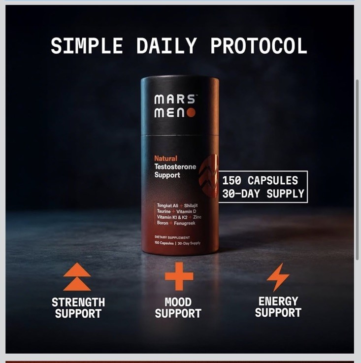 💪MARS MEN Testosterone Booster Men Natural Supplement Premium BB 11/28 NEW