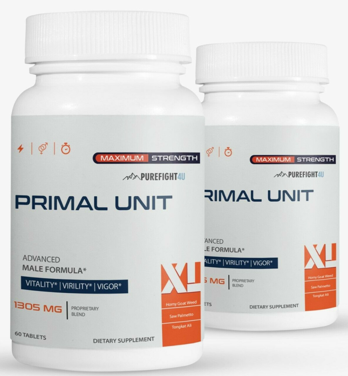PRIMAL UNIT XL Pills For Men 1305mg – 2 Bottles 120 Capsules