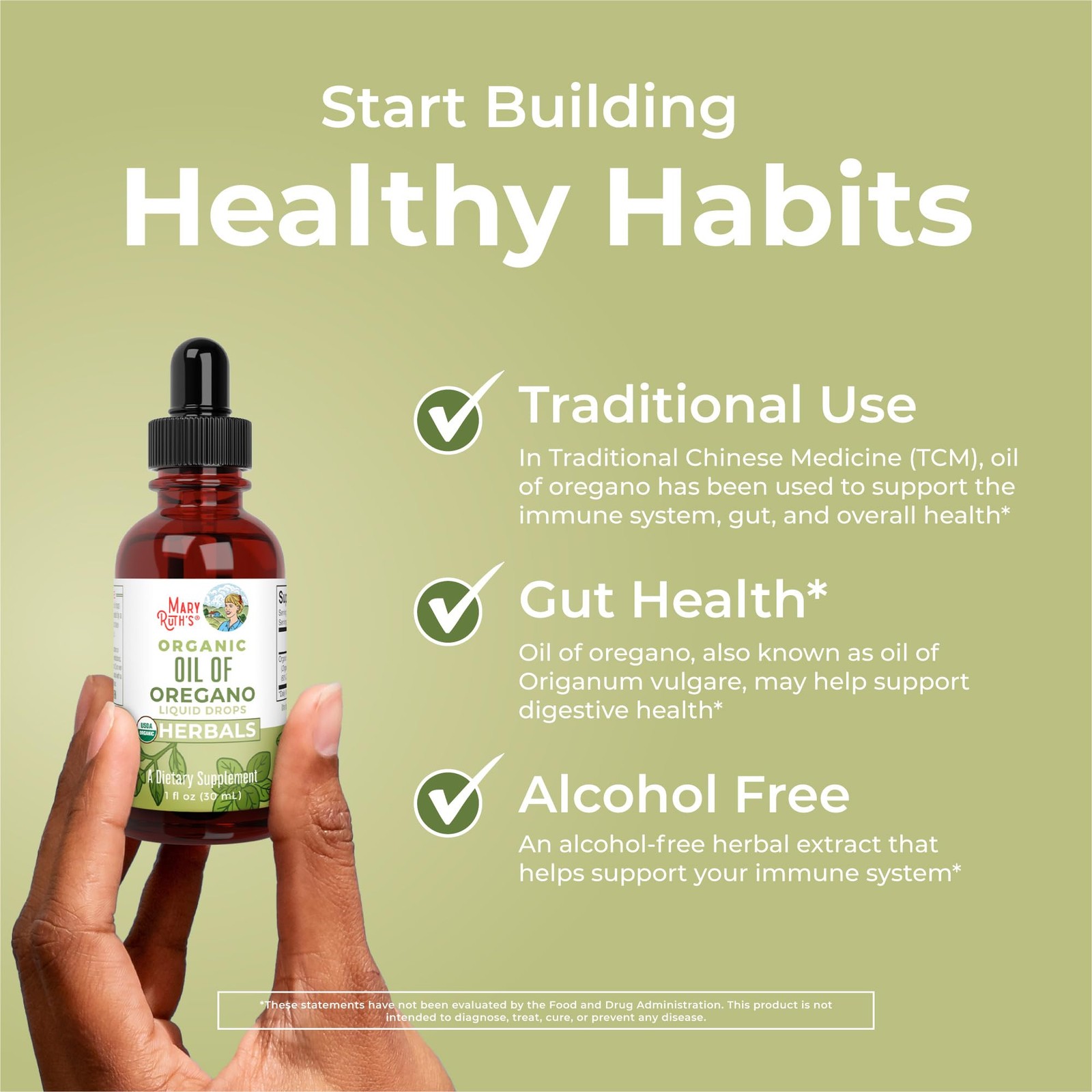 Premium rganics Oregano Oil Month | 6 Drops Supply | USDA Organic Oil of Or… P