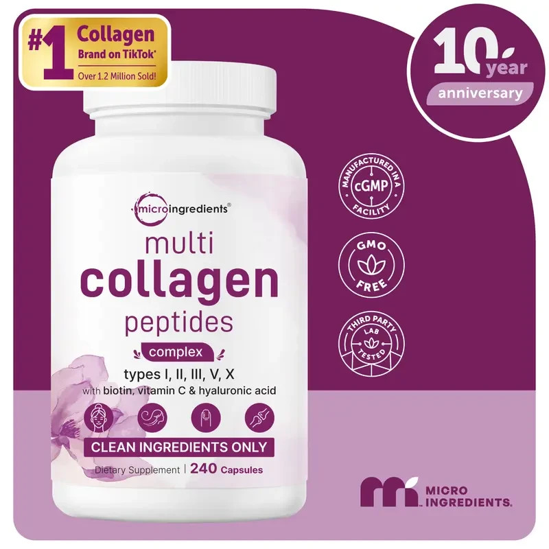 Micro Ingredients Multi Collagen Complex, 240Capsules