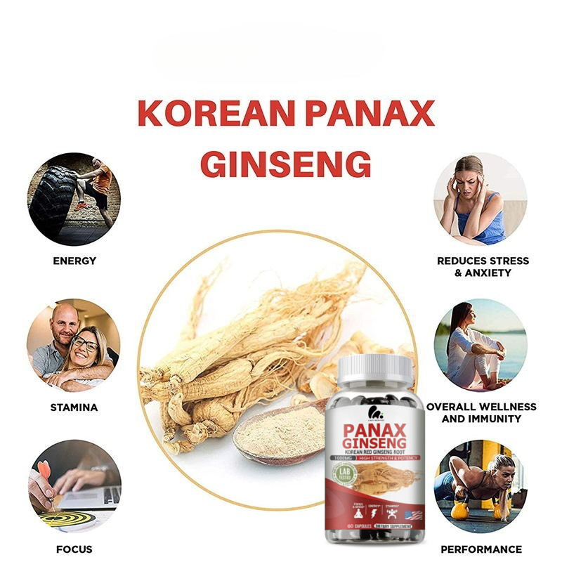 Ginseng capsules – 100% natural – improve physical function – endurance