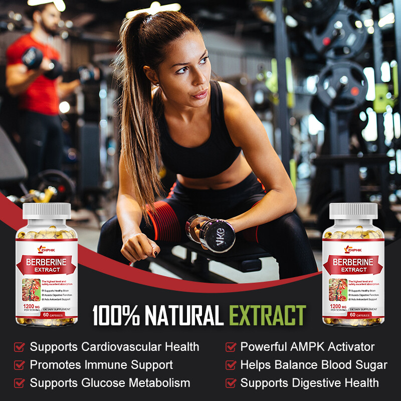 Berberine Capsules 1200mg High Potency Anti-inflammatory Blood Sugar Balance