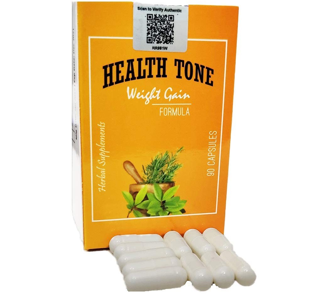 Health tone Herbal Weight Gain 90 Capsules Muscle Gain Long Expiry Seal Pack