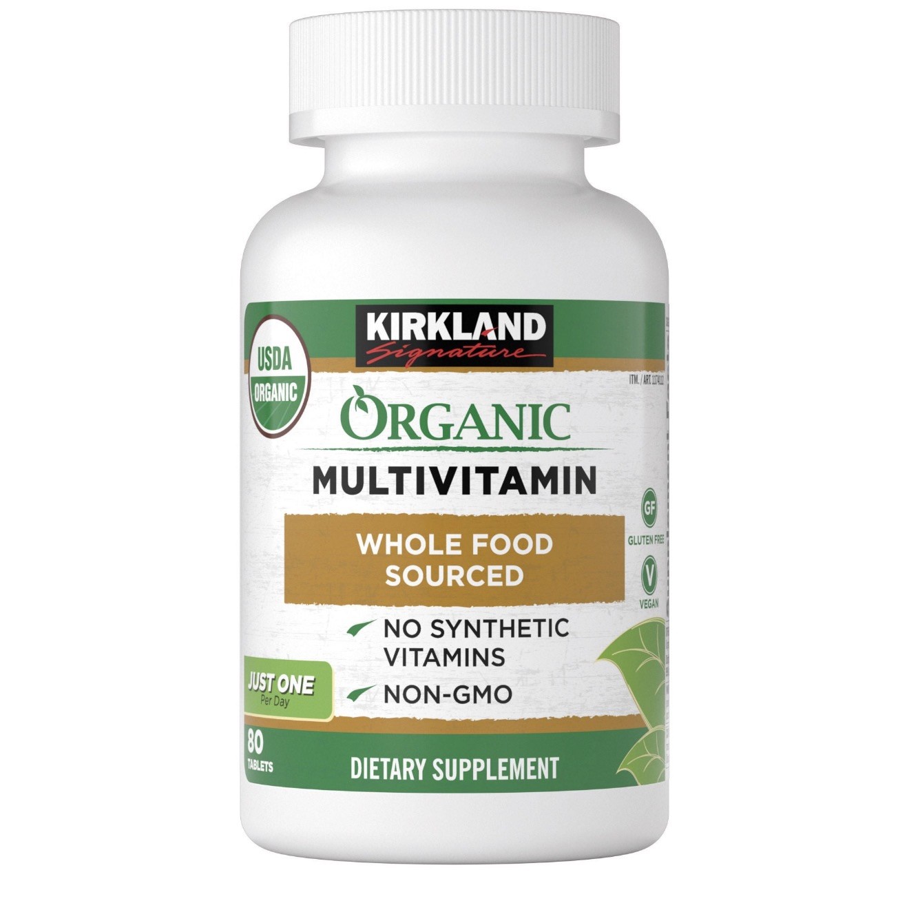 Kirkland Signature USDA Organic Multivitamin, 80 Coated Tablets