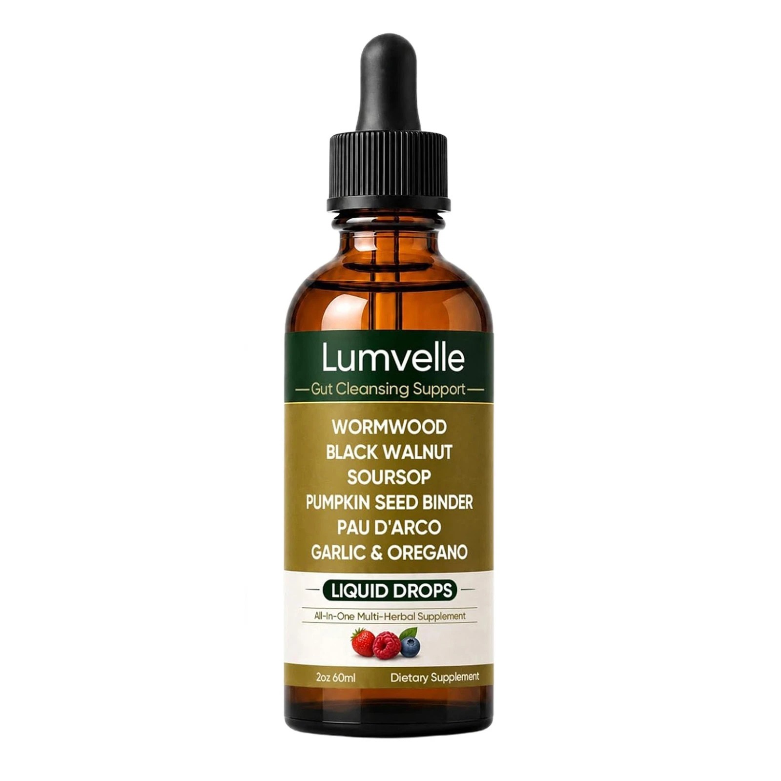 LUMVELLE Wild Harvested Wormwood Herbal Liquid Botanical Supplement Drops 60ml