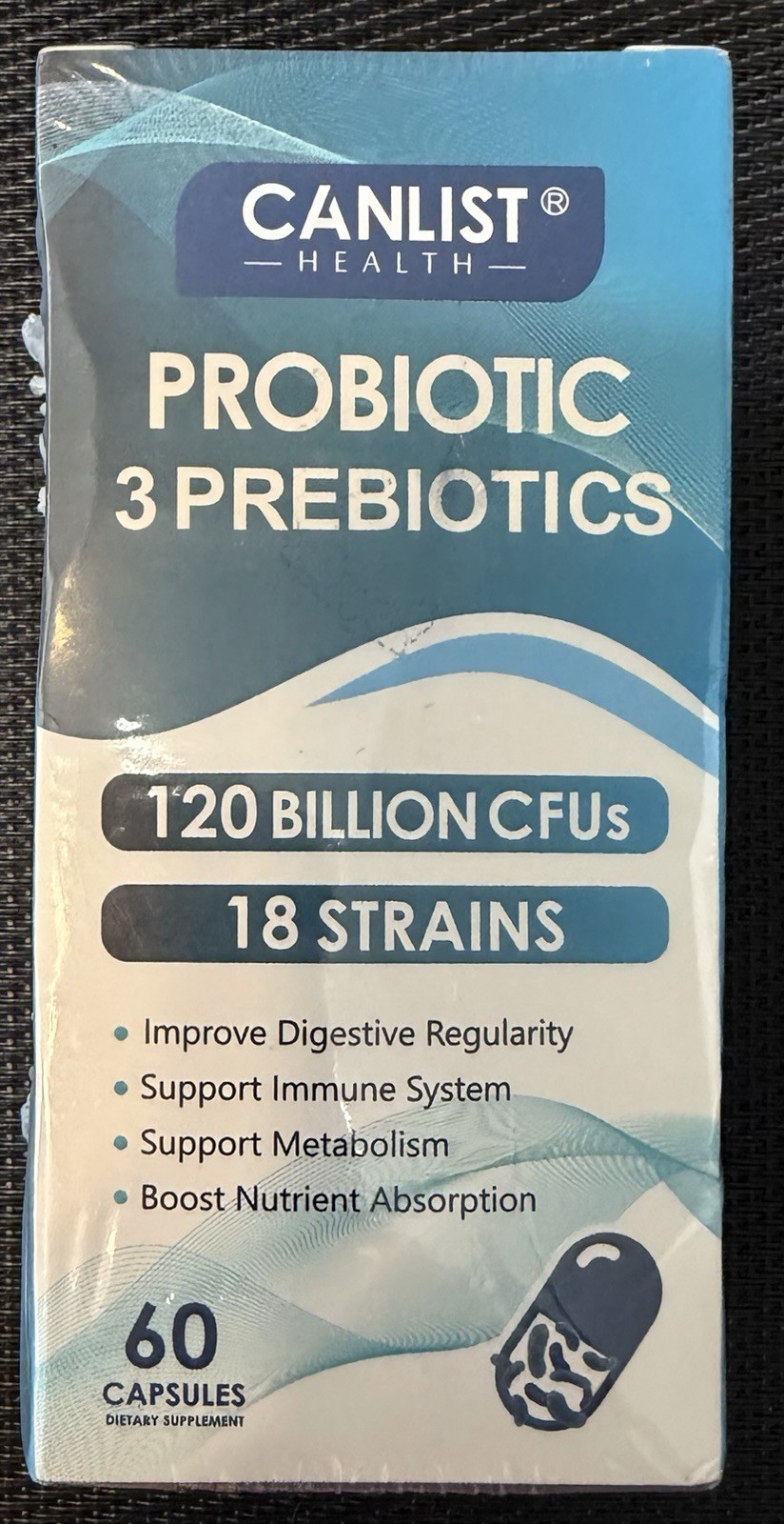 CANLIST Probiotics 120 Billion CFUs 18 Strains, 3 Prebiotics & Digestive Enzymes