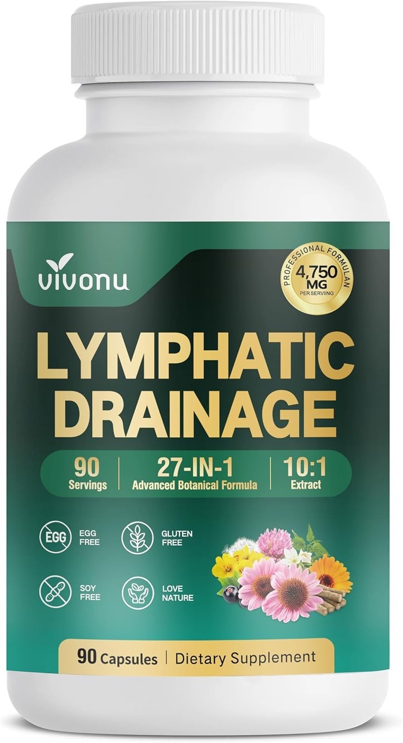 Natural 27-in-1 Lymphatic Support with Mullein & Burdock – High Potency Formula