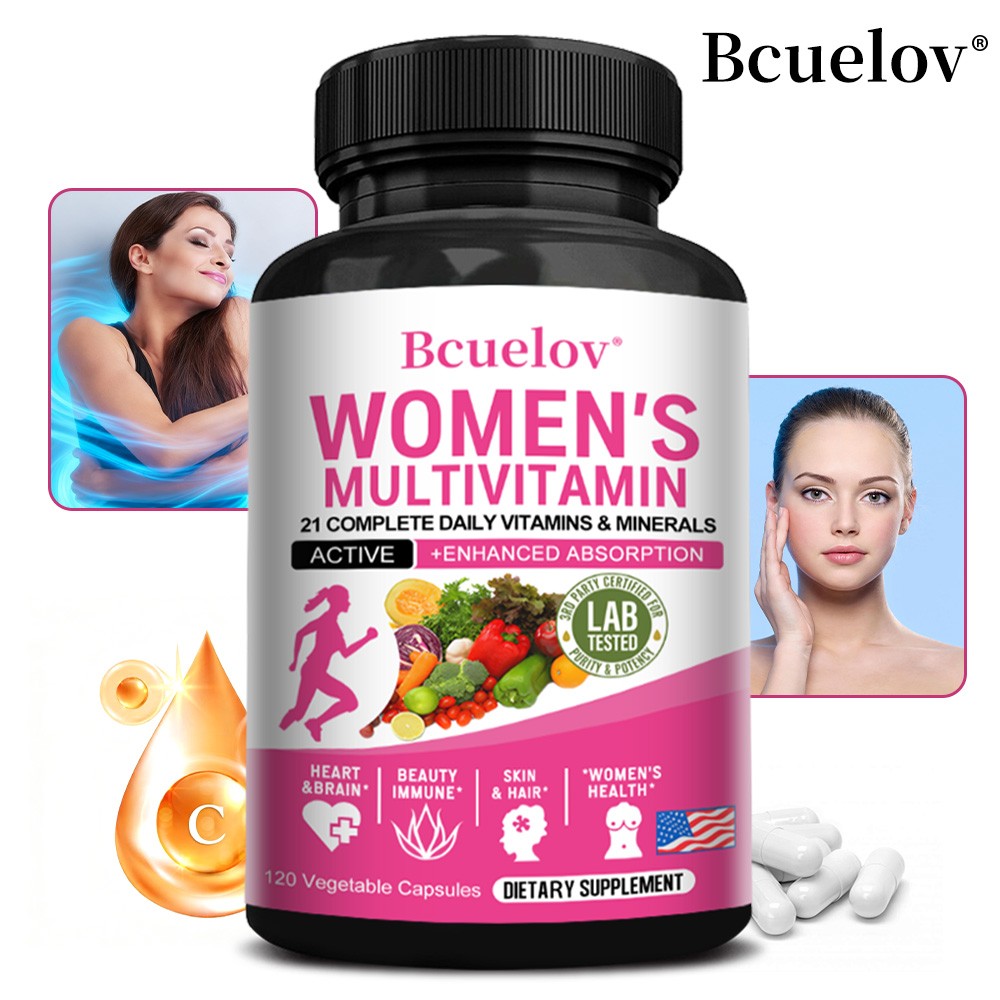 Women’s Multivitamin 120pcs Brain & Heart Health,Boost Energy & Immune