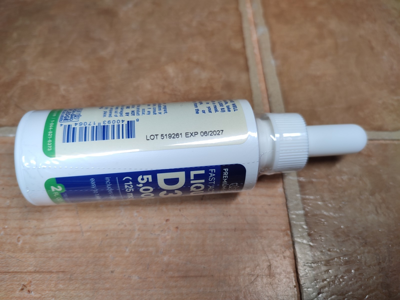 Premium Health Vitamin D3 5000 IU (125 mcg) Liquid Drops 2 fl oz Exp 6/2027 NIP