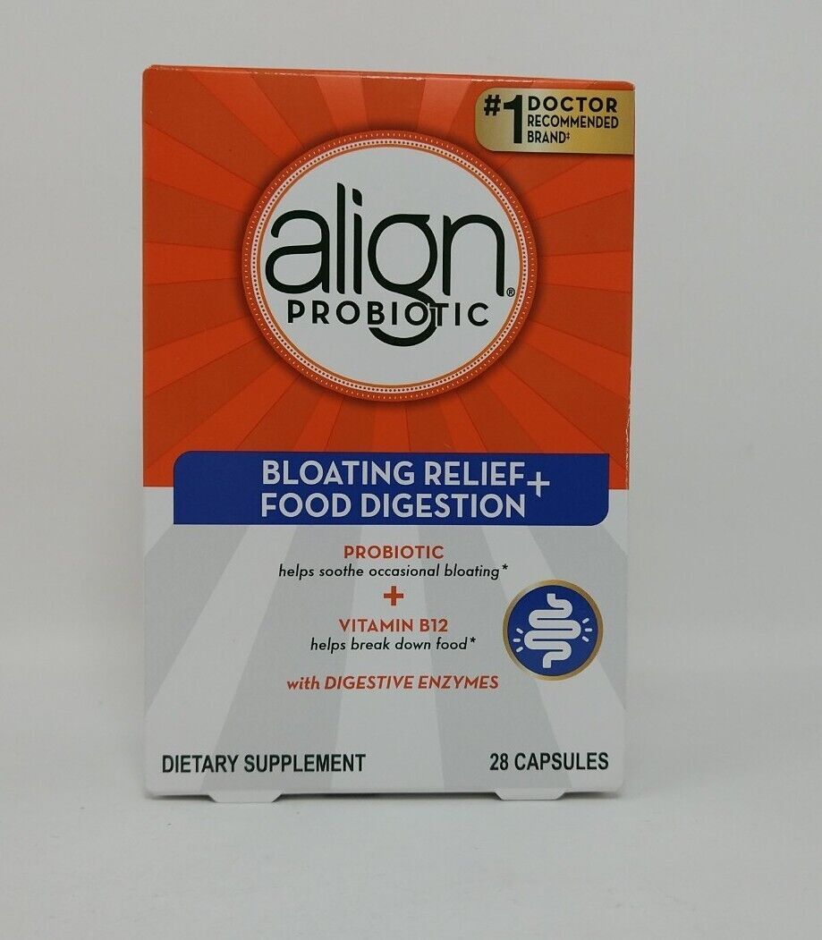Align Probiotic Bloating Relief + Food Digestion – 28 Capsules – Exp. 05/2026