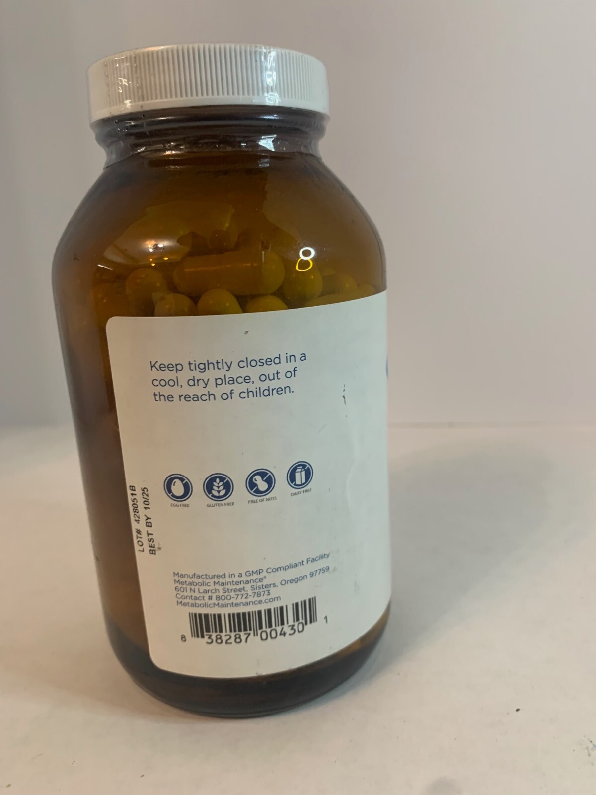 Metabolic Maintenance Magnesium Citrate 240 Capsules Exp 10/2025