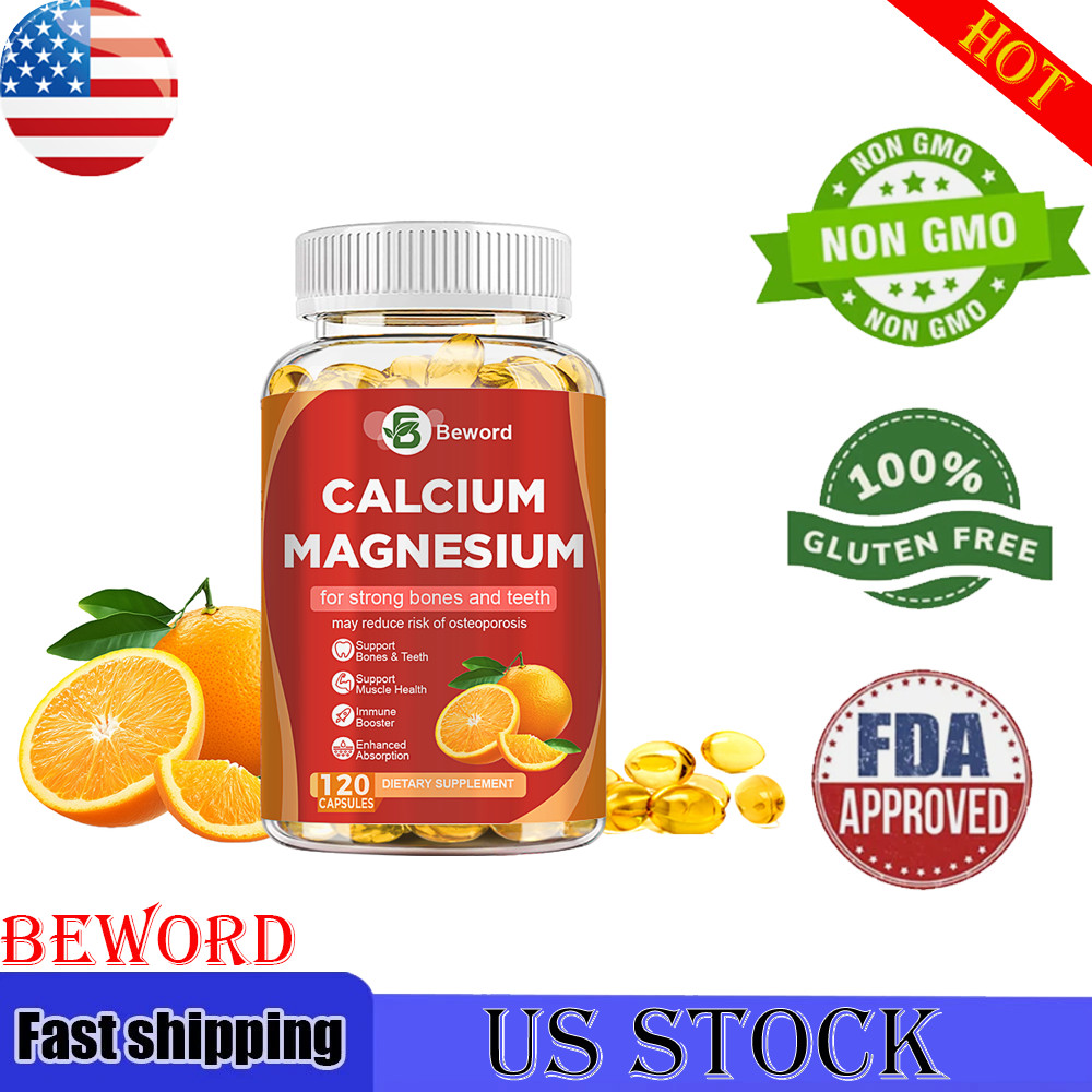 Calcium Magnesium Zinc with Vitamin D3 Support Bone Musle Nerve Health 120 PCS