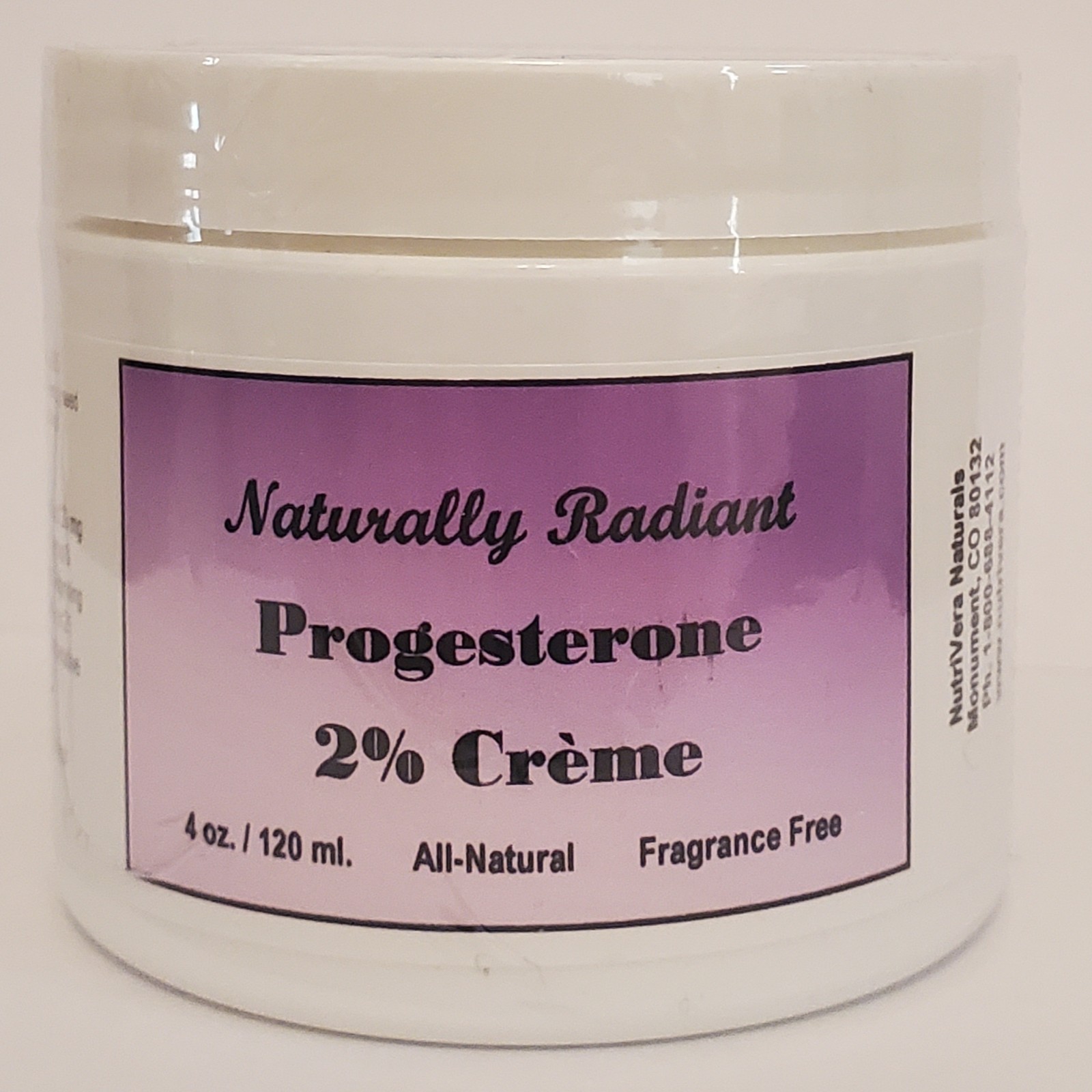 Naturally Radiant Progesterone Cream 4oz 2000mg bio-identical USP Progesterone