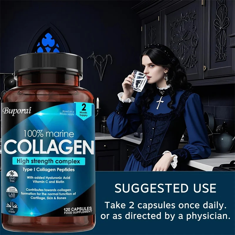 Collagen High Strength Complex 120pcs,Supports Healthy Skin, Joints, Hair, Nails