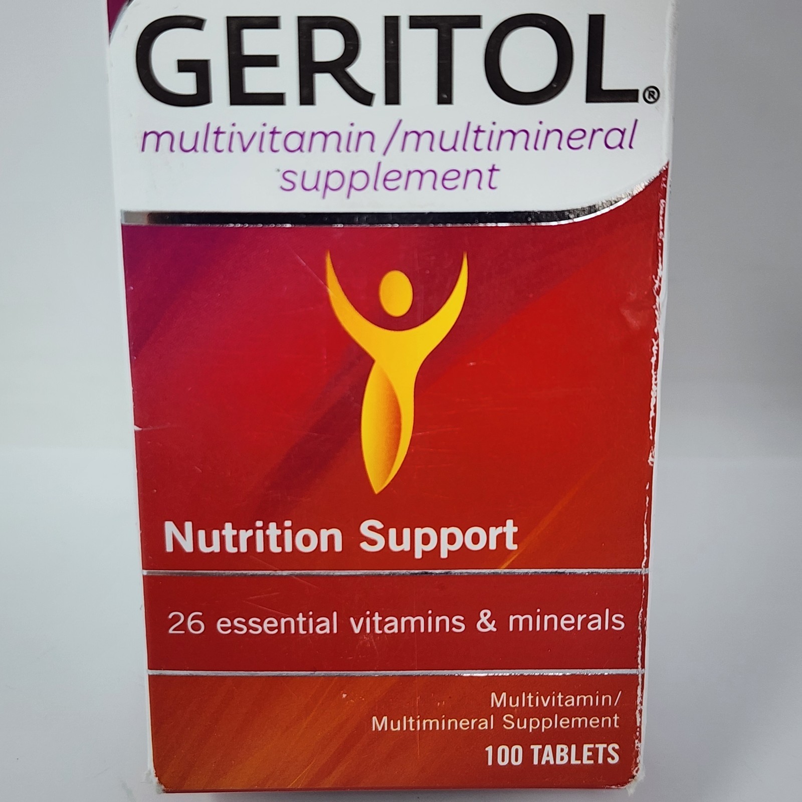 Geritol Multivitamin Multimineral Nutrition Support 100 Tabs per Bottle (2 Pack)