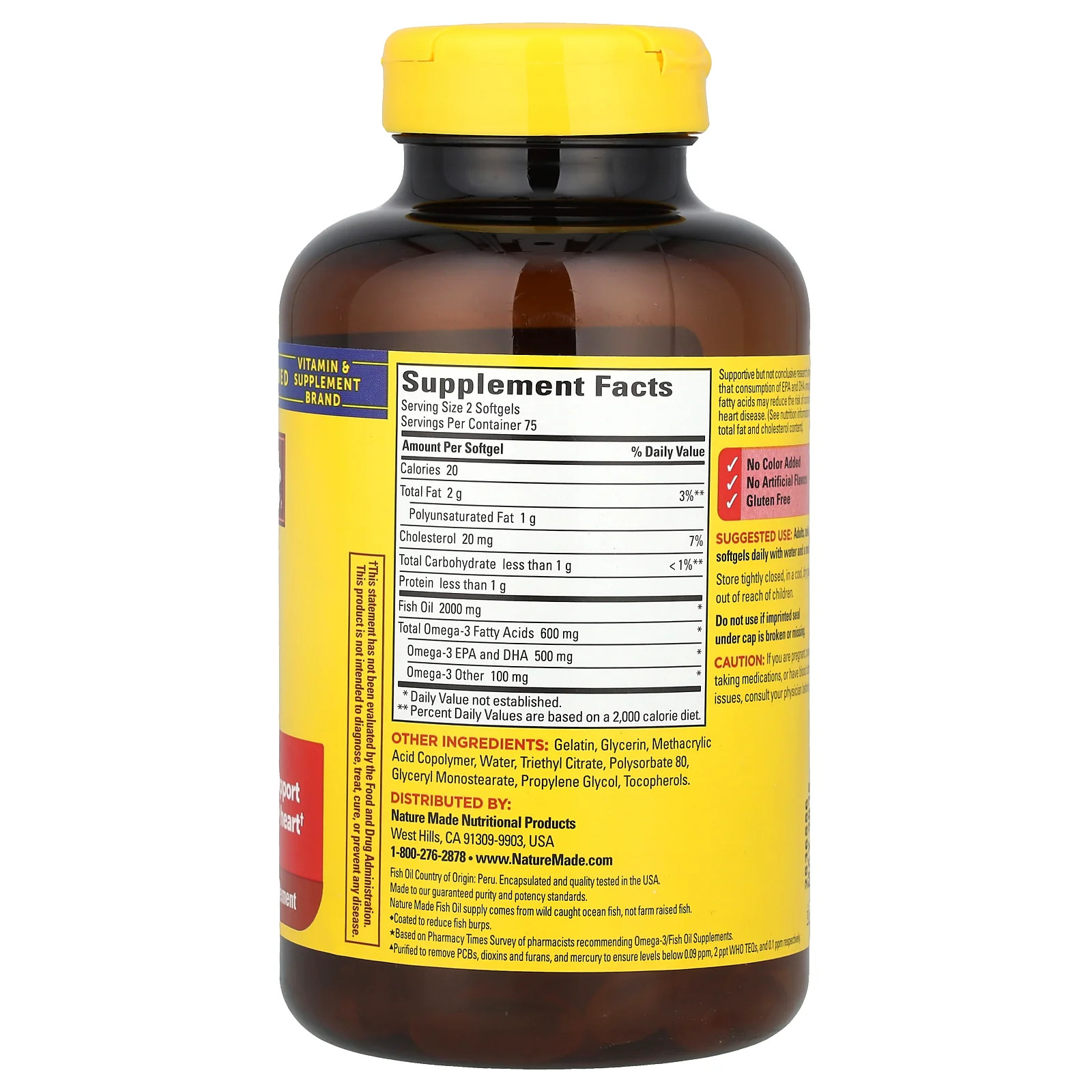2 X Nature Made, Fish Oil, Burp-Less, 1,000 mg, 150 Softgels