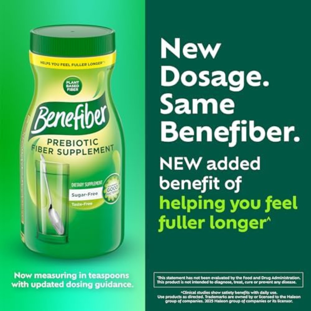 Benefiber Fiber Prebiotic Supplement Powder250 Teaspoons (17.6 Ounces