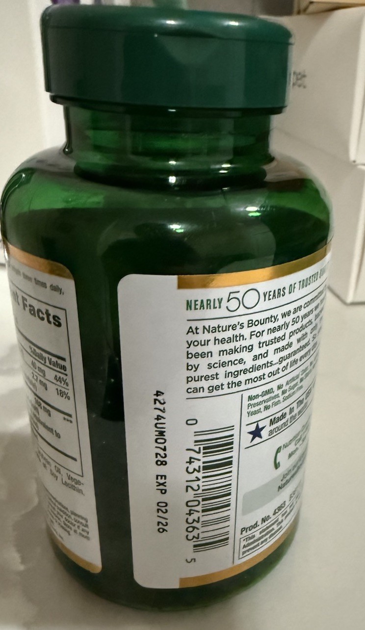 Nature’s Bounty Cranberry 4200mg, 250 Softgels SEALED Exp 01/2026