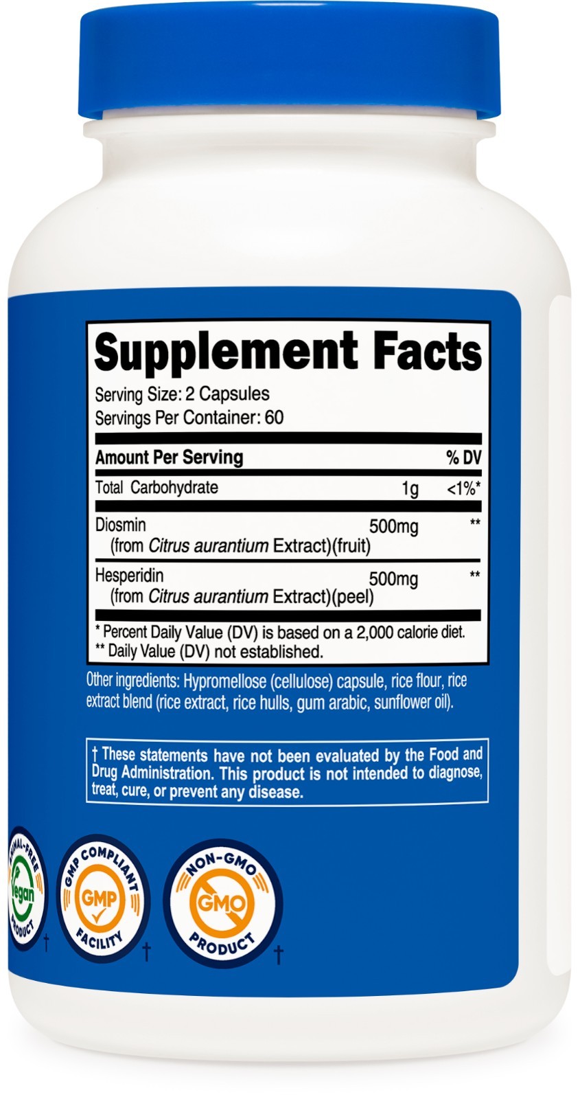 Nutricost Diosmin With Hesperidin (1000mg) 120 Capsules – Diosmin Complex, Vegan