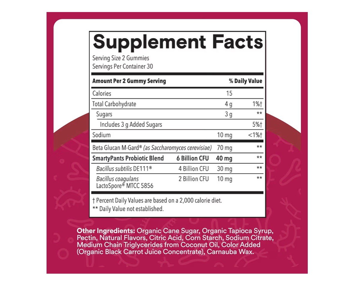 Delicious Grape Probiotic & Prebiotic Gummies – 6 Billion CFU Digestive Health!